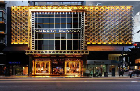  三台门头设计与商业空间的纽带。