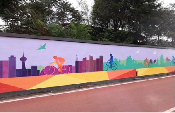  三台墙体彩绘-围墙