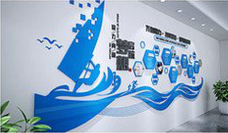  三台海浪主题文化墙如何设计？