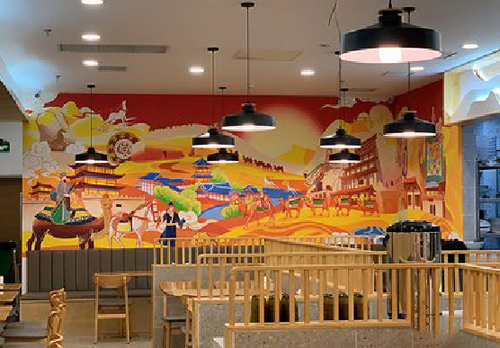  三台商业空间彩绘介绍。